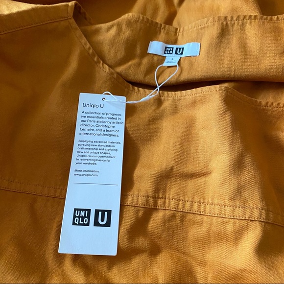 UNIQLO U sz L Denim Drawstring Dress new - Picture 7 of 8